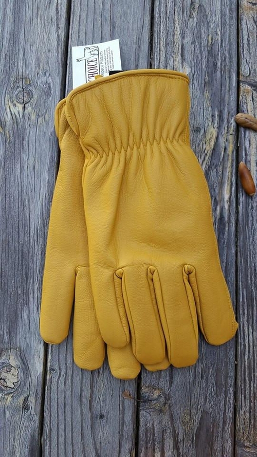 Alpaca Knit Lined Cowhide Leather Gloves - Alpaca Made in the USA - Image 6