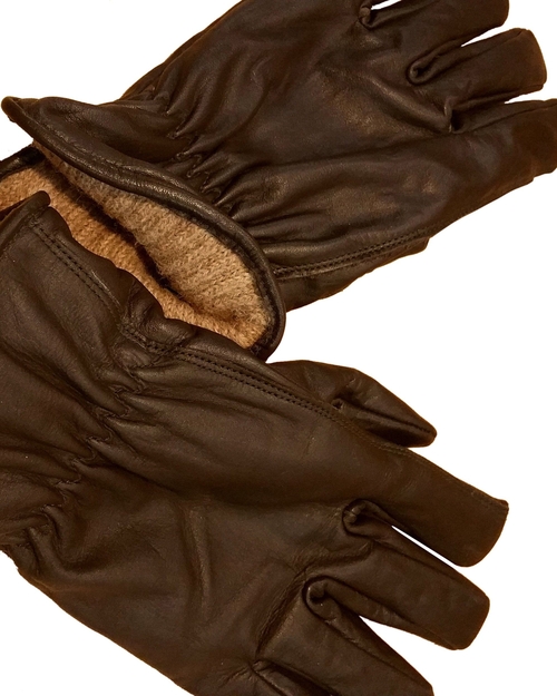 Alpaca Knit Lined Cowhide Leather Gloves - Alpaca Made in the USA - Image 11