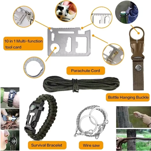 31 in 1 Outdoor Emergency Survival Gear Kit Camping Tactical Tools - Image 3