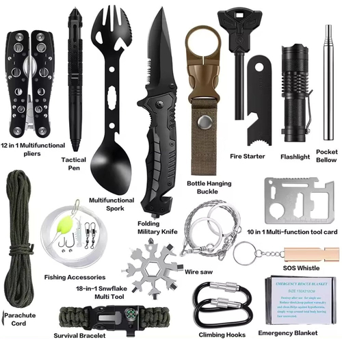 31 in 1 Outdoor Emergency Survival Gear Kit Camping Tactical Tools - Image 2