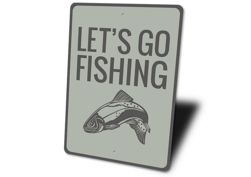 Let's Go Fishing Sign - Image 3