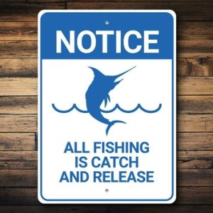 Notice Fishing Sign