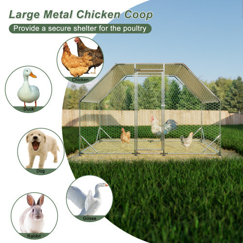 9.94 Ft. X 6.46 Ft. X 6.36 Ft. Metal Large Chicken Coop Walk-in - Image 7