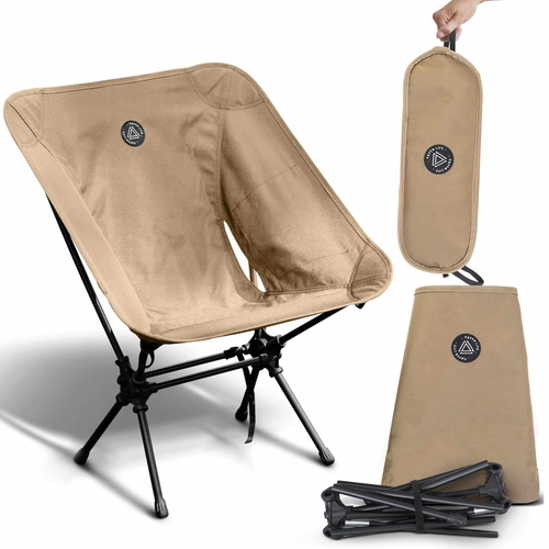 Low Back Ultralight Folding Camping Chairs With Storage Pouch - Army - Image 15