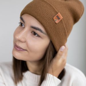 HAAKWEAR Knit Cuffed Beanie - Camel Brown