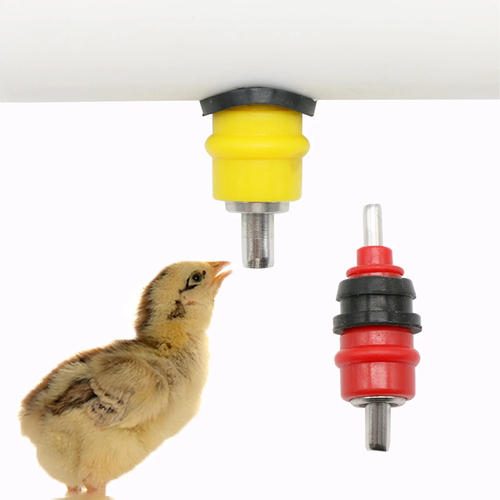 10 pcs Chicken Waterer Nipple Drinkers Quail Pigeon Bird Waterer