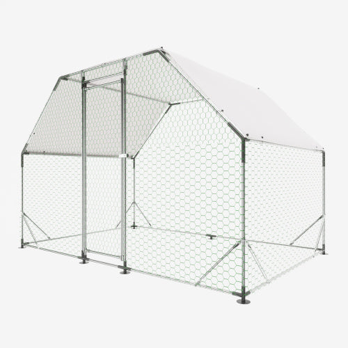 9.94 Ft. X 6.46 Ft. X 6.36 Ft. Metal Large Chicken Coop Walk-in - Image 4