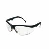 Crews KD310 Klondike Plus Safety Glasses- Black Frame- Clear Lens