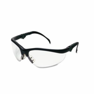 Crews KD310 Klondike Plus Safety Glasses- Black Frame- Clear Lens