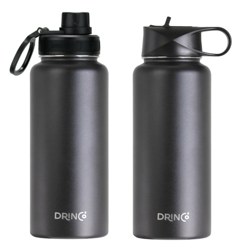DRINCO® 32oz Stainless Steel Water Bottle - Black - Image 2