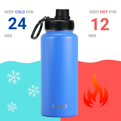 DRINCO® 32oz Stainless Steel Water Bottle - Royal Blue - Image 5