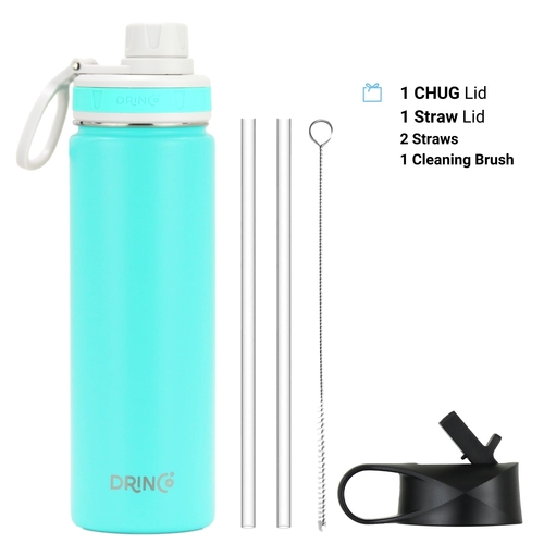 DRINCO® 22oz Stainless Steel Sport Water Bottle - Teal - Image 2
