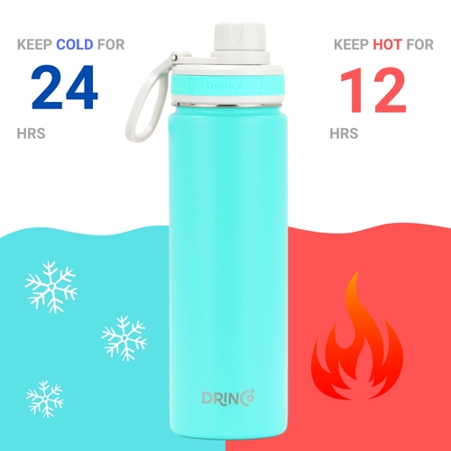 DRINCO® 22oz Stainless Steel Sport Water Bottle - Teal - Image 3