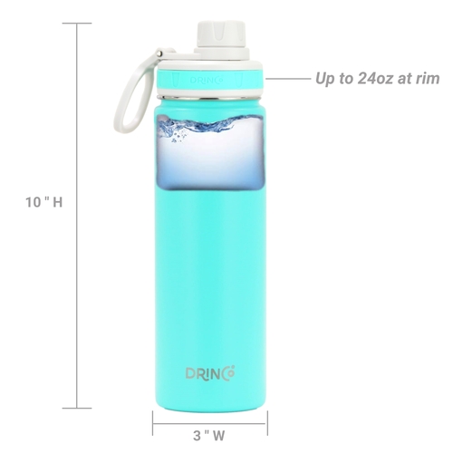 DRINCO® 22oz Stainless Steel Sport Water Bottle - Teal - Image 4