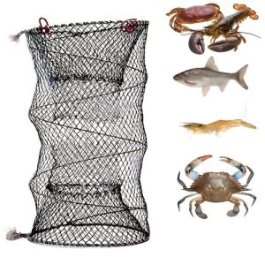 1pc Collapsible Fishing Net; Portable Folding Trap Cage For Minnow