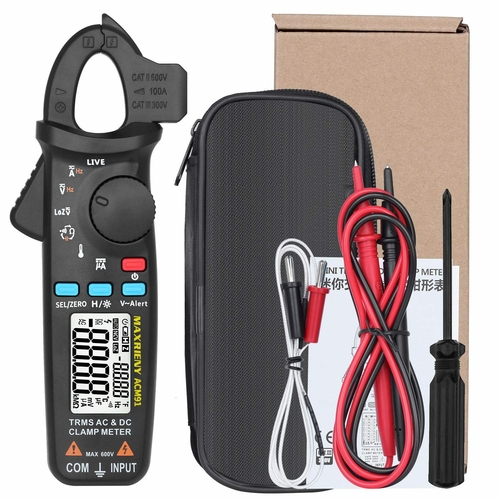 Mini Digital Clamp Meter ACM91 True RMS DC AC Current Voltage Auto