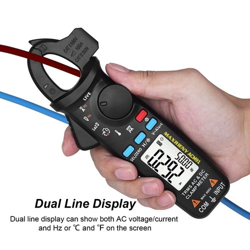Mini Digital Clamp Meter ACM91 True RMS DC AC Current Voltage Auto - Image 2