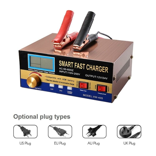 Intelligent Automatic Battery Charger 12V/24VReconditioner Pulse