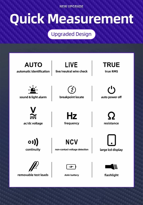 X1/X2 Voltage Detector Tester Smart Multimeter Non-contact Infrared - Image 33