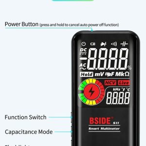 S10/11 Digital Multimeter 9999counts Smart DC AC Voltage Capacitor Ohm