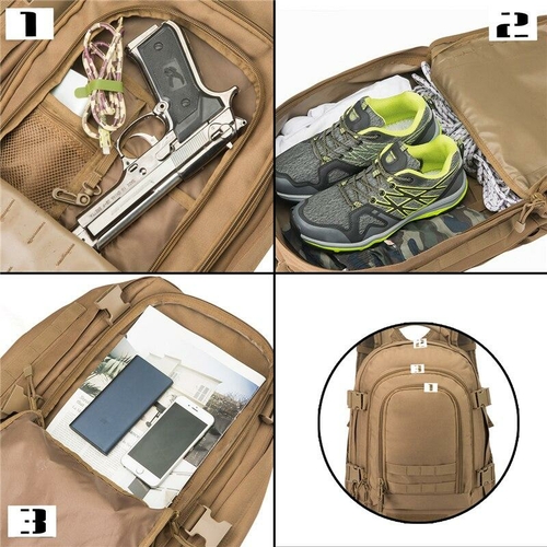 50L 1000D Nylon Waterproof Backpack Outdoor Military Rucksacks - Image 5