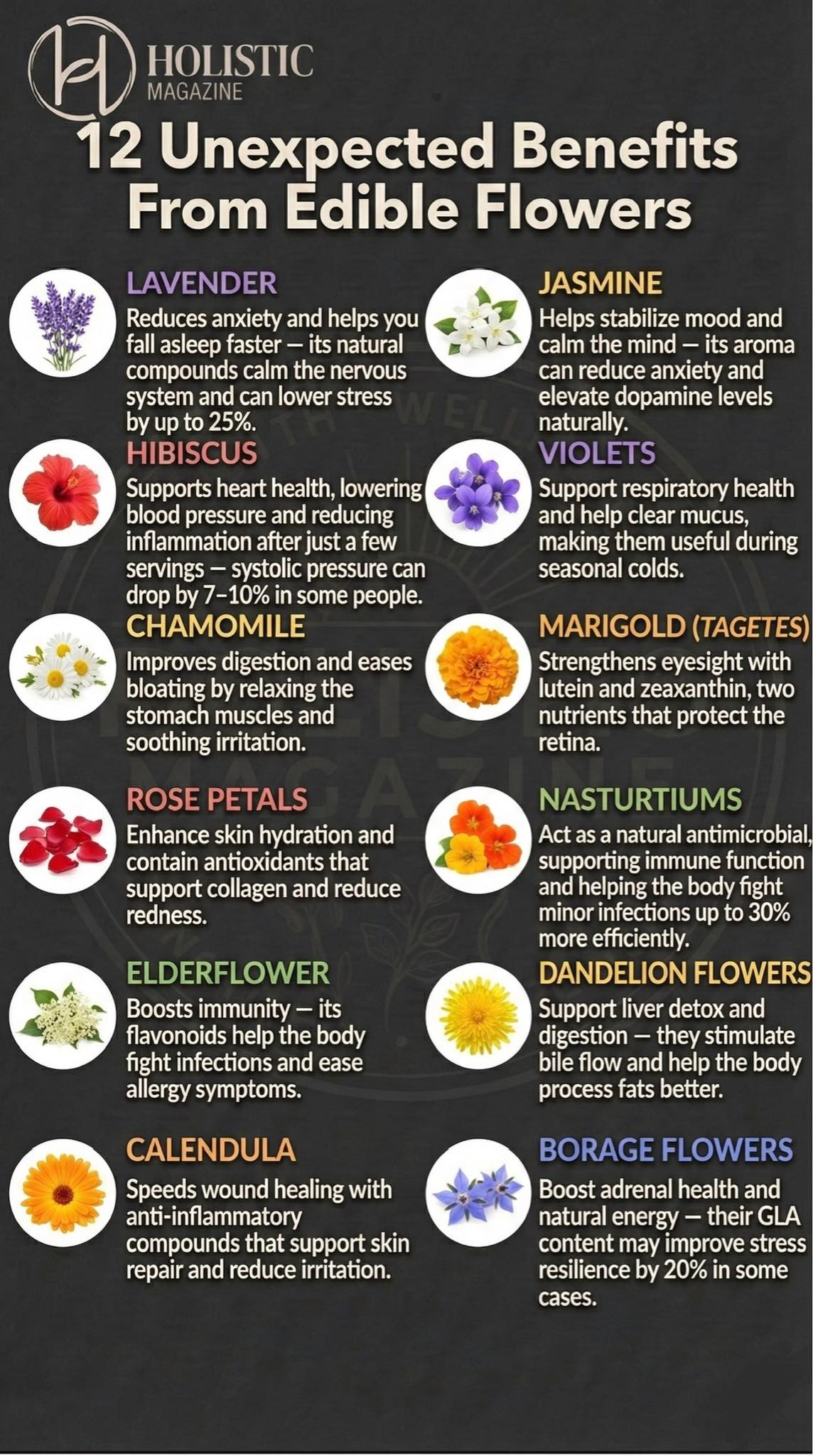 🌼 12 Unexpected Benefits from Edible Flowers 🌼
