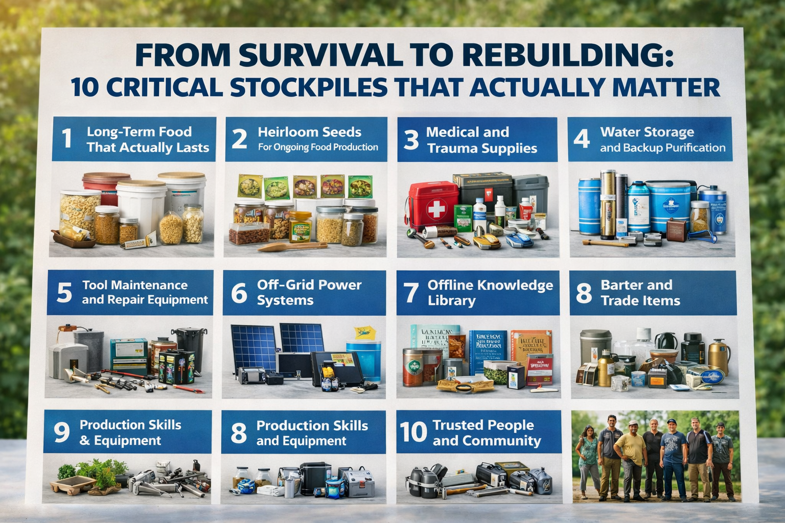 From Survival to Rebuilding: 10 Critical Stockpiles That Actually Matter