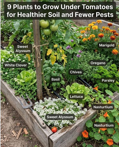 9 Plants to Grow Under Tomatoes for Healthier Soil and Fewer Pests