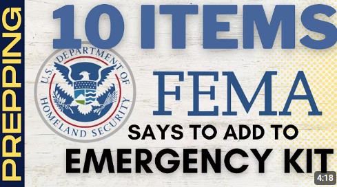 10 Items FEMA Says To Add To Your Emergency Kit | Emergency Preparedness