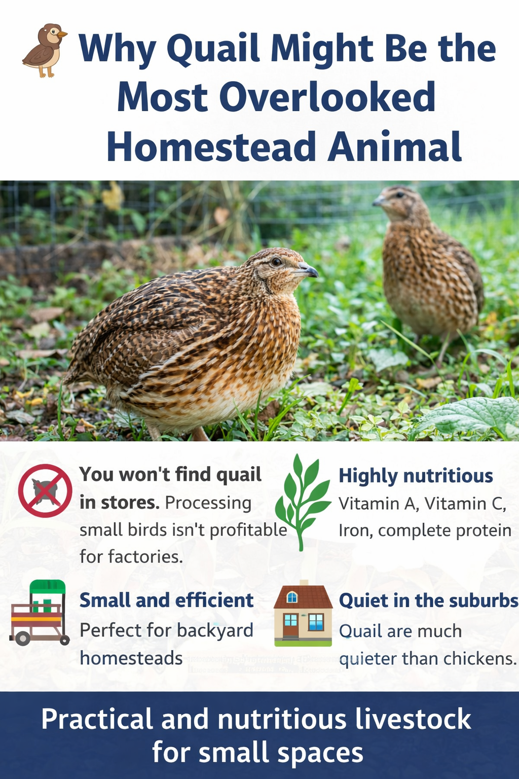 🐦 Why Quail Might Be the Most Overlooked Homestead Animal