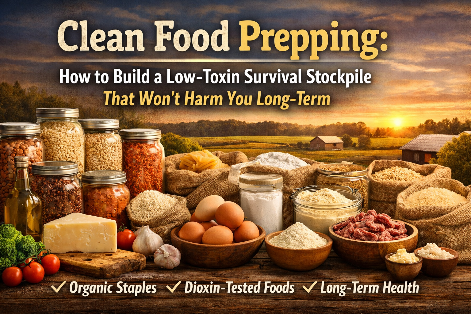 Clean Food Prepping: How to Build a Low-Toxin Survival Stockpile That Won’t Harm You Long-Term