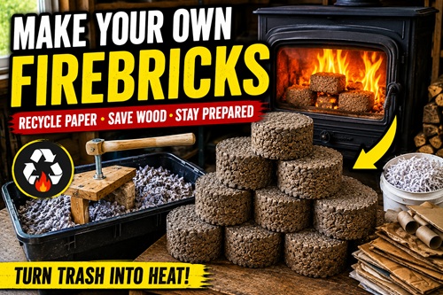 How to Make Homemade Firebricks and Wood Stove Logs
