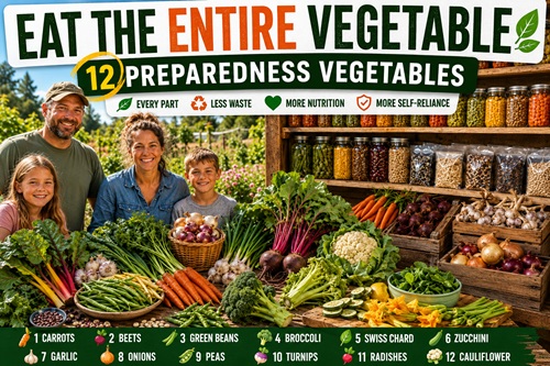 Top 12 Preparedness Garden Vegetables: How to Use the Entire Plant