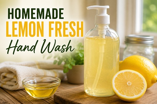Homemade Lemon Fresh Hand Wash