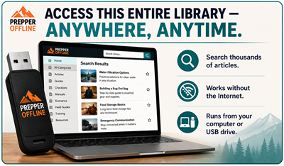 Browse online and use Prepper Offline without the Internet