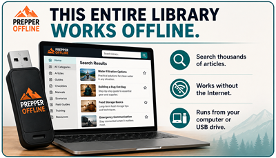 Prepper Offline searchable preparedness library available offline