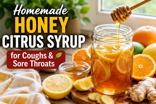 Homemade Honey Citrus Syrup for Coughs & Sore Throats