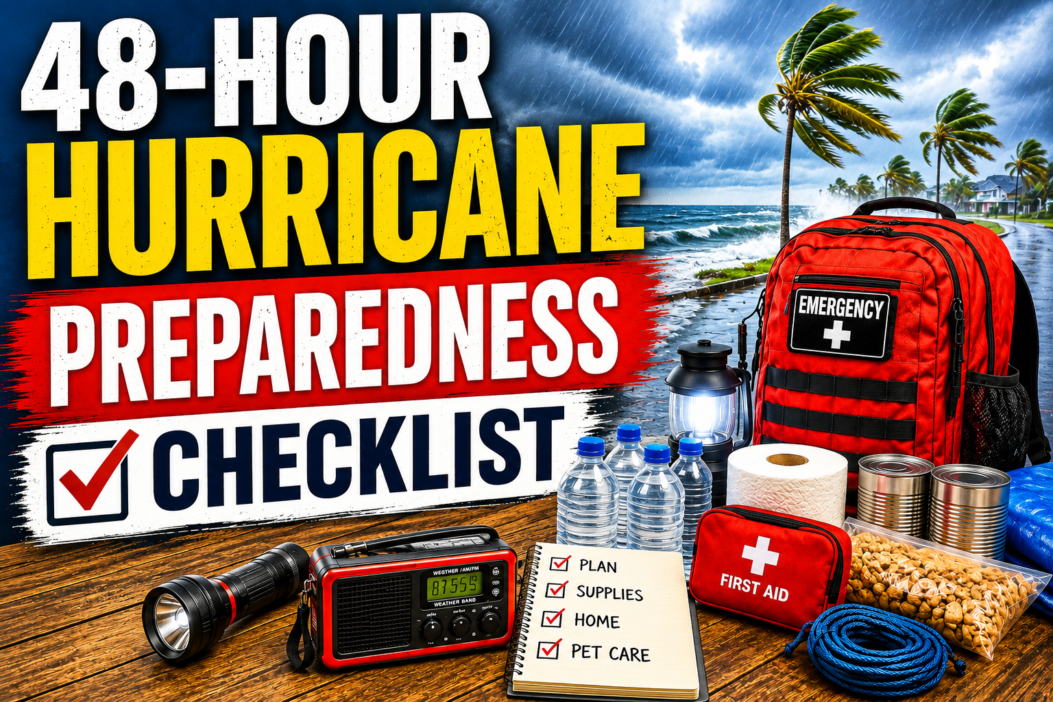 48-Hour Hurricane Preparedness Checklist