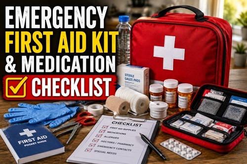 Emergency First Aid Kit and Medication Plan Checklist