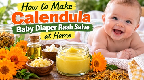 How to Make Calendula Baby Diaper Rash Salve at Home
